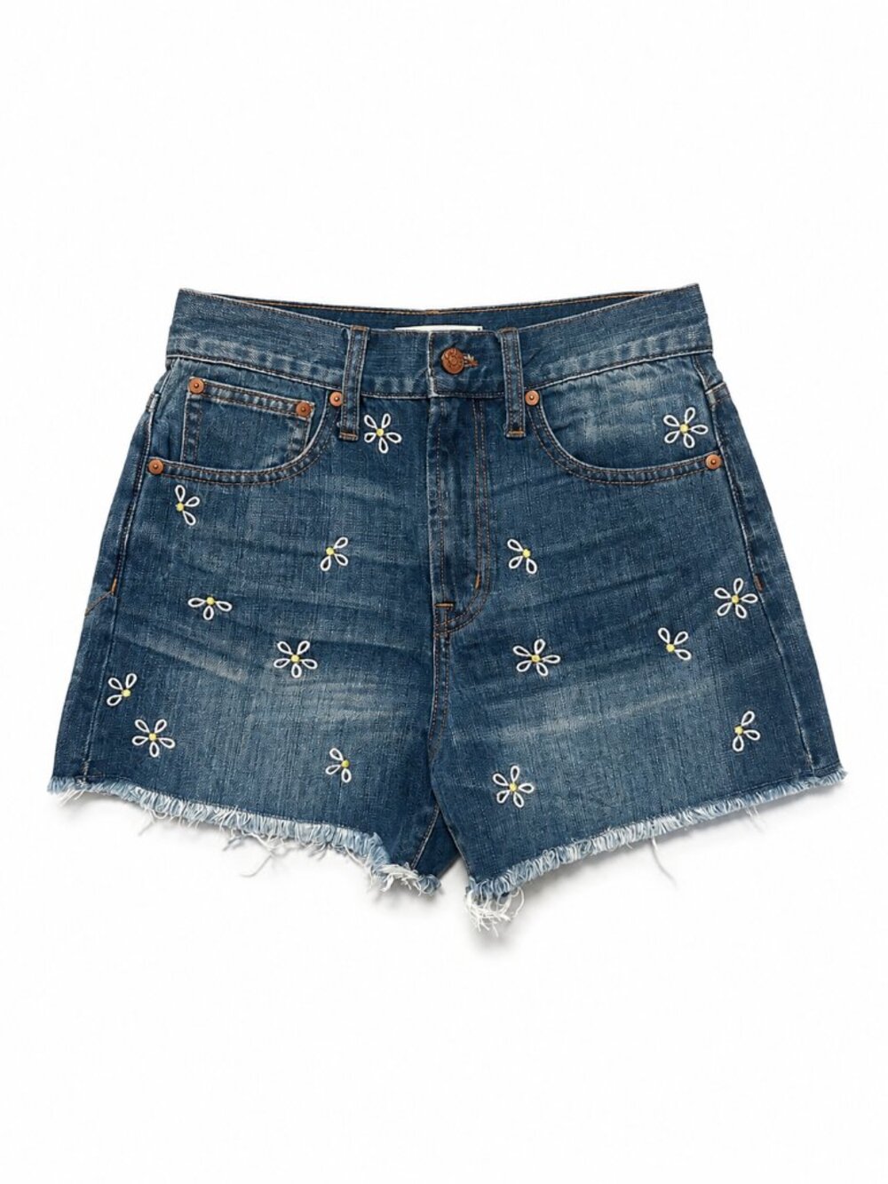 Madewell The Perfect Jean Short: Daisy Embroidered Edition